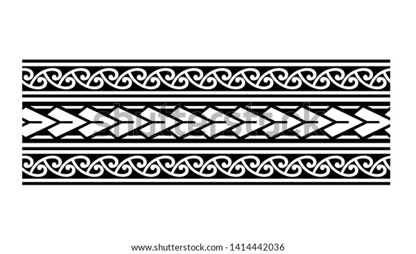 Polynesian Band Tattoo Pattern Aboriginal Samoan Stock Vector (Royalty ...