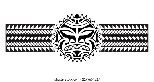Polynesian Border Tattoo Design Pattern Aboriginal Stock Vector ...