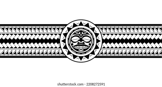 Polynesian Border Tattoo Design Pattern Aboriginal Stock Vector ...