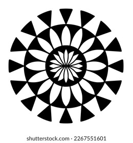 Polynesian circle tattoo design.  Aboriginal samoan. Vector illustration eps10.