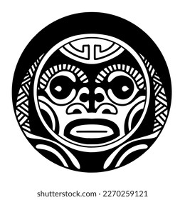 Polynesian circle tattoo design.  Aboriginal samoan. Vector illustration eps10.