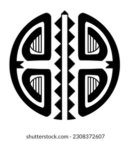 Polynesian circle tattoo design.  Aboriginal samoan. Vector illustration eps10.