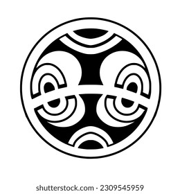 Polynesian circle tattoo design.  Aboriginal samoan. Vector illustration eps10.