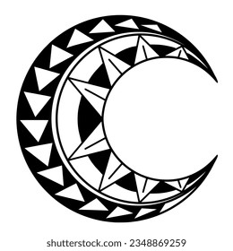 Polynesian circle tattoo design.  Aboriginal samoan. Vector illustration eps10.