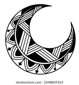 Polynesian circle tattoo design.  Aboriginal samoan. Vector illustration eps10.