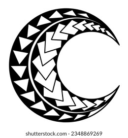 Polynesian circle tattoo design.  Aboriginal samoan. Vector illustration eps10.