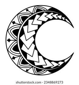 Polynesian circle tattoo design.  Aboriginal samoan. Vector illustration eps10.