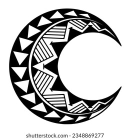 Polynesian circle tattoo design.  Aboriginal samoan. Vector illustration eps10.