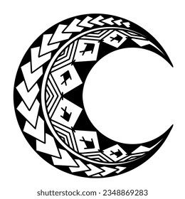 Polynesian circle tattoo design.  Aboriginal samoan. Vector illustration eps10.