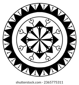 Polynesian circle tattoo design.  Aboriginal samoan. Vector illustration eps10.