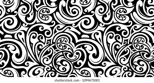 Polynesian ethnic style ornament. Good for seamless patterns