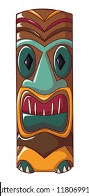 Polynesian idol icon. Cartoon of polynesian idol vector icon for web design isolated on white background