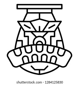 Polynesian idol icon. Outline polynesian idol vector icon for web design isolated on white background