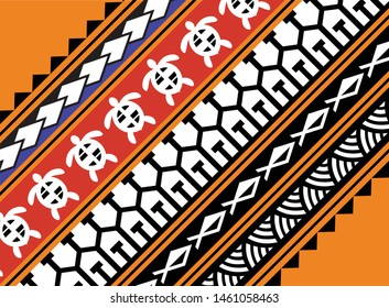 polynesian maori border, ethnic tribal  background, tribal pattern samoan texture, aboriginal samoa ornament