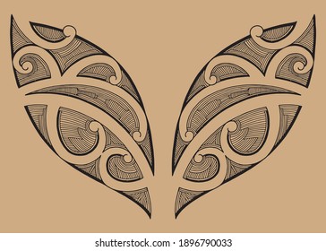 Polynesian maori ornament tattoo desing vector