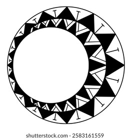 Polynesian maori tattoo style.Pattern aboriginal samoan. Black and white texture, isolated vector.