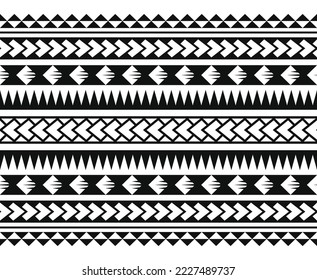Polynesian Maori tribal seamless hawaii pattern. Background for fabric, wallpaper, card template, wrapping paper, decoration, carpet, textile, cover. ethnic tattoo style pattern