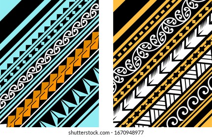 Polynesian motif background vector, Maori wallpaper design 