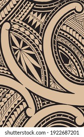 Polynesian ornament tattoo desing vector