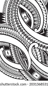 Polynesian ornament tattoo desing vector