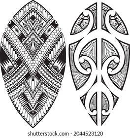 Polynesian ornament tattoo desing vector