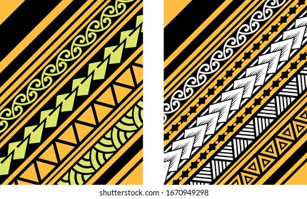 Polynesian pattern motif background vector, Samoan Maori wallpaper design 
