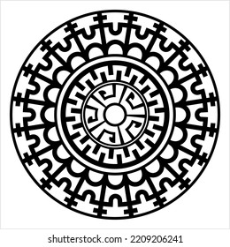 Polynesian Style Circular Shape Tattoo Maori Stock Vector (royalty Free 