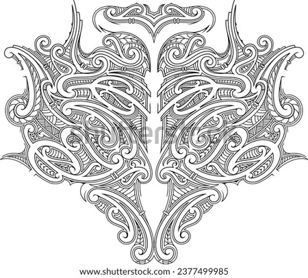 Polynesian style ornament. Good for chest tattoo