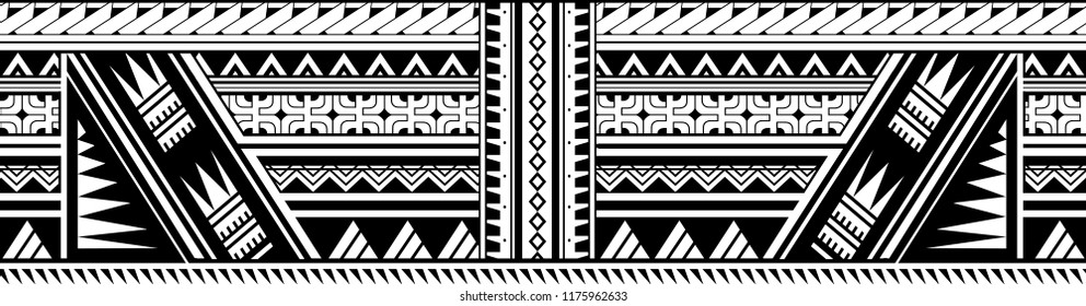 Polynesian style ornament shaped as sleeve pattern or armband