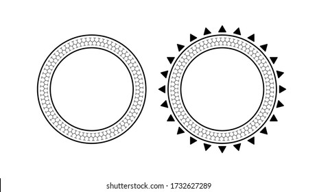 Polynesian style pattern. Round tattoo. Polynesia. Good for tattoos, prints and t-shirts. Isolated. Vector.