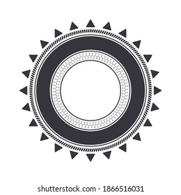 Polynesian style pattern. Round tattoo. Polynesia. Good for tattoos, prints and t-shirts. Isolated. Vector.
