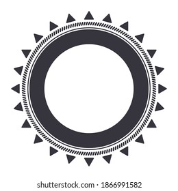 Patrón de estilo polinesio. Tatuaje redondo. Polinesia. Bien por tatuajes, huellas y camisetas. Aislado. Vector.
