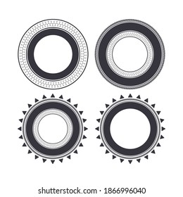 Polynesian style pattern. Round tattoo. Polynesia. Good for tattoos, prints and t-shirts. Isolated. Vector.
