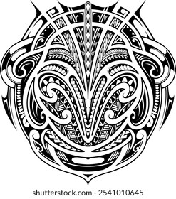 Polynesian style tattoo. Good for shoulder or pectoral area