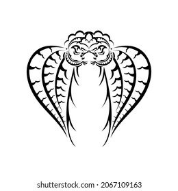 Polynesian style tattoo with mask and snake head.