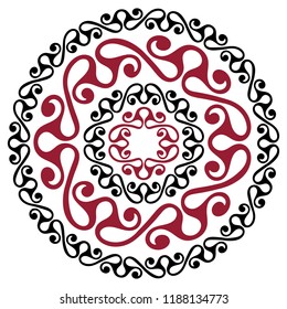 Polynesian tattoo design. Ancient Polynesian native ornament, isolated on white, vector illustration