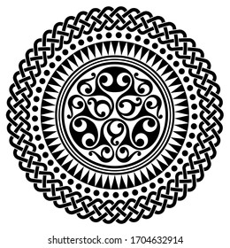 Polynesian tattoo design. Ancient Polynesian native ornament, isolated on white, vector illustration