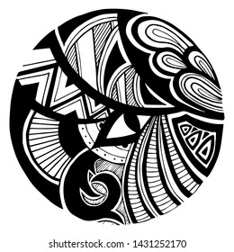 Polynesian Tattoo Design. Black and White