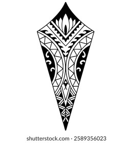 Polynesian tattoo design. Pattern aboriginal samoan. illustration EPS10