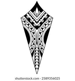 Polynesian tattoo design. Pattern aboriginal samoan. illustration EPS10