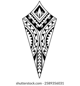 Polynesian tattoo design. Pattern aboriginal samoan. illustration EPS10