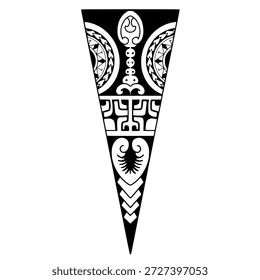Design de tatuagem polinésia. Padrão samoano aborígine. ilustração EPS10