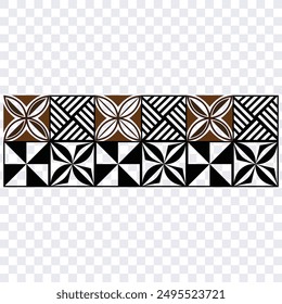 Polynesian tattoo design tribal border. Tribal design ethnic ornament maori band. Samoan Tattoo ribbon sleeve bracelet. Fabric seamless isolated hawaiian armband pattern on white background. 