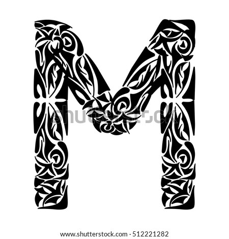 tribal letter m tattoo designs