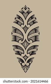Vector de diseño de adornos de tatuajes polinesios