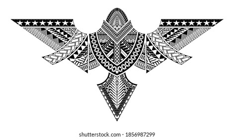 polynesian tattoo pattern maori, samoa ornament design, ethic tribal template vector.