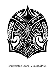 Polynesian tattoo pattern maori, samoa ornament border, ethic tribal template vector.