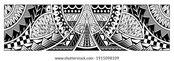 Polynesian tattoo pattern maori, samoa ornament\
border, ethic tribal template\
vector.