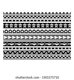 Polynesian Tattoo Pattern Vector Illustration Seamless Stock Vector ...