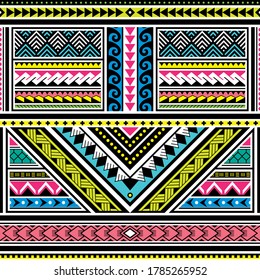 Seamless Chevron Pattern Colorful Triangles On Stock Vector (Royalty ...